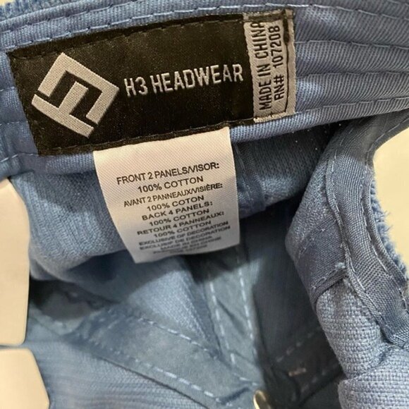 National Parks H3 Headwear Yellowstone Corduroy Baseball Cap Adjustable Blue - Picture 5 of 7